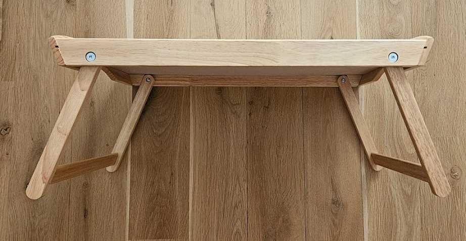 Масичка табла за хранене сервиране в легло масивно дърво Дъб