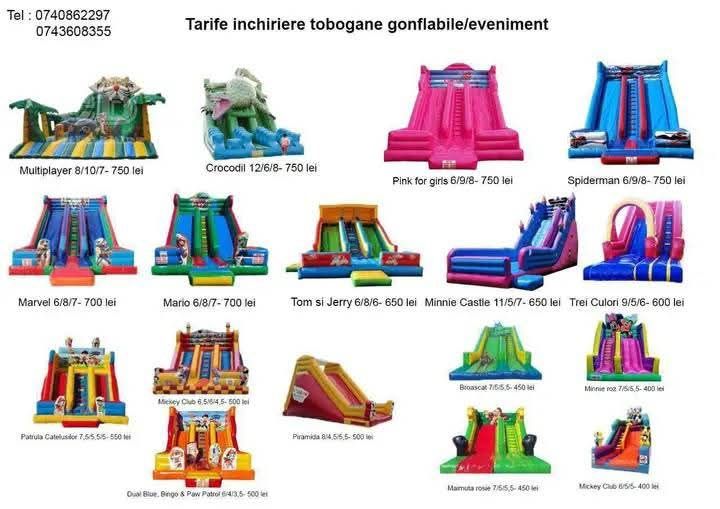 Tobogane gonflabile de inchiriat