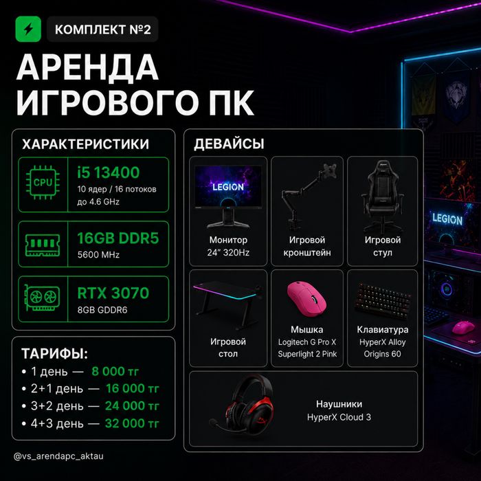 Аренда игровых компьютеров