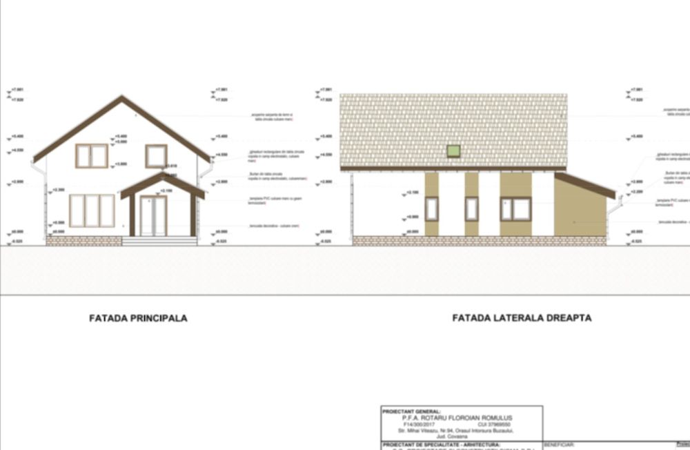 Vând proiect casa P+M