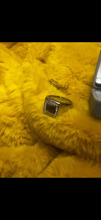 Мужская печатка с фианитами