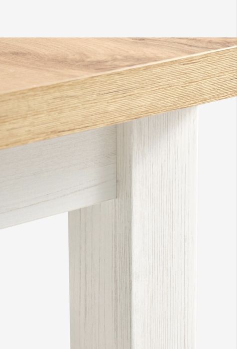 Кухненска маса MARKSKEL 90x150/193 бяла/цв. див нат. дъб