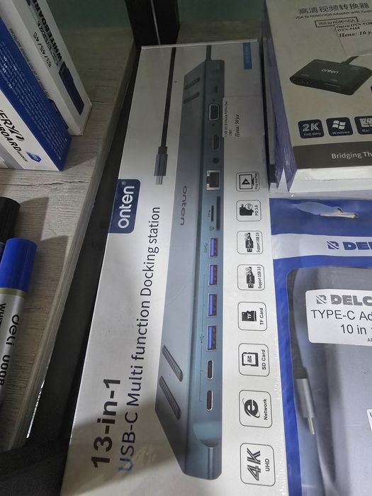 Акция! СКИДКА!!! Док станция с Type-C ONTEN 12 в 1 перечисление есть