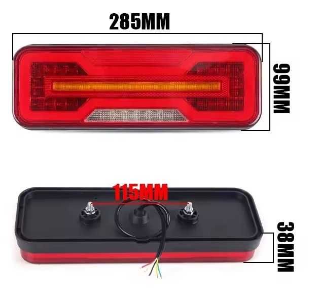 Универсални LED стопове 12V/24V с бягащ мигач комплект 2 броя