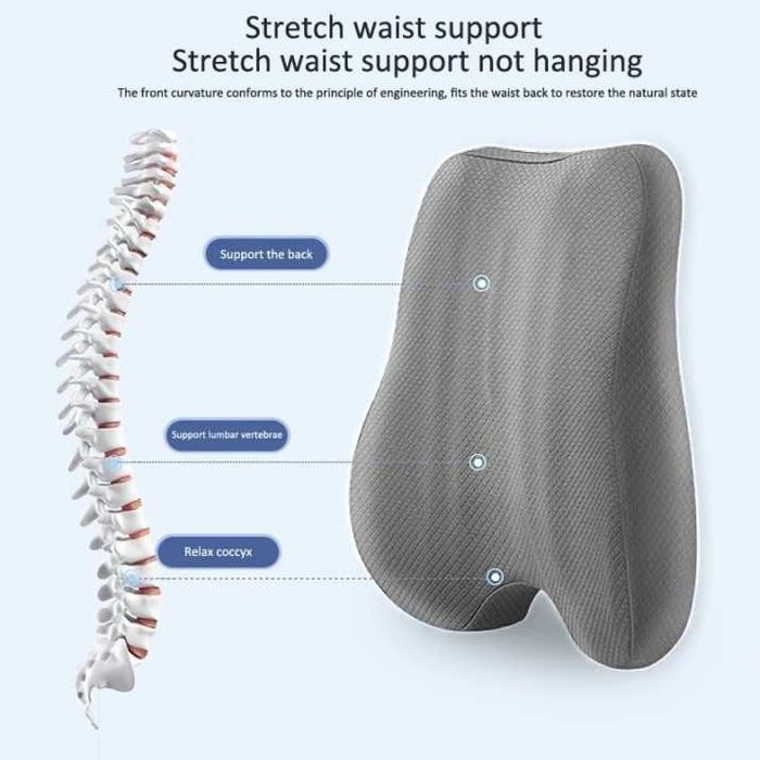 Aнатомична възглавница Mercado Trade, Мемори пяна, Сива