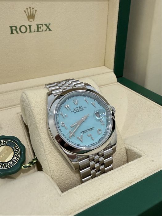 Rolex Datejust 41mm Steel Tiffany Arabic Dial Custom 126300