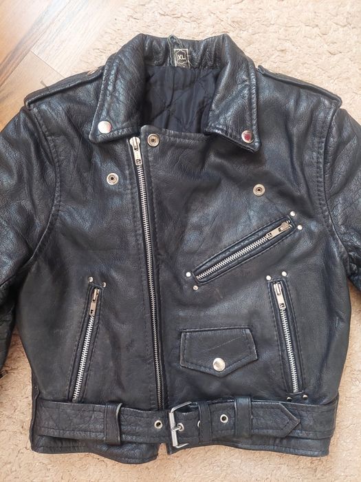 Geaca moto,chopper,rock,piele naturala ,marime mica