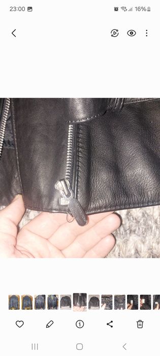Geaca piele moto cu franjuri Harley Davidson