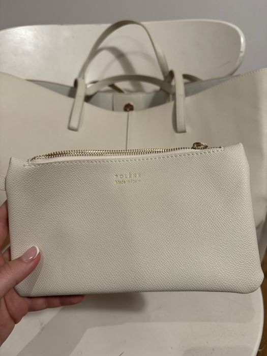 Голяма Бяла Чанта Polene с несесер