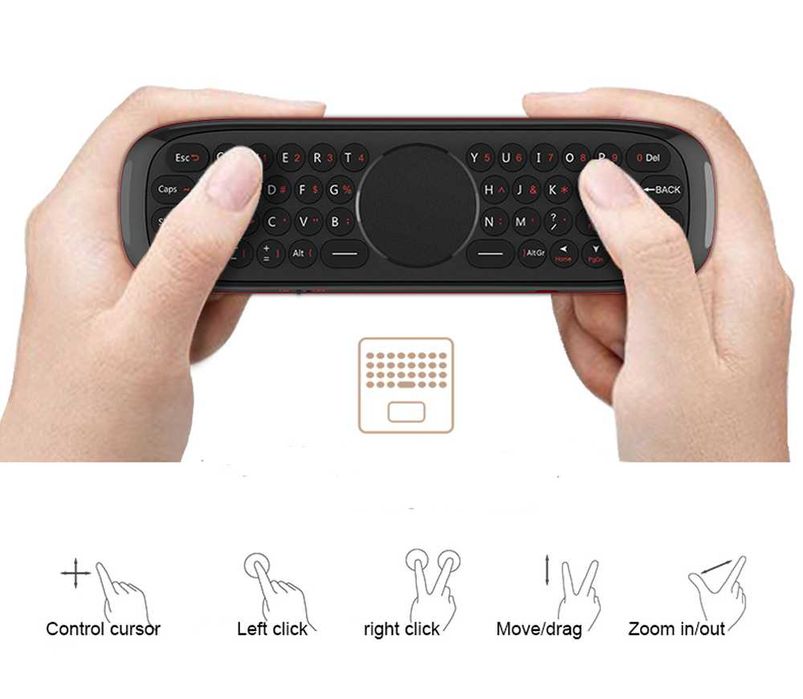 Telecomanda mini tastatura AIR Mouse Voice Control Remote cu Touch Pad