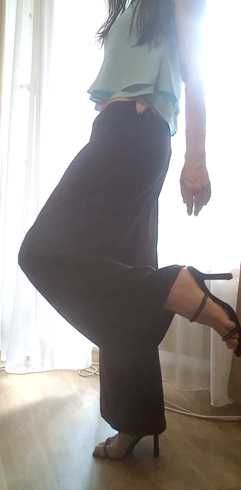 Pantaloni eleganti dama, usori, material subtire