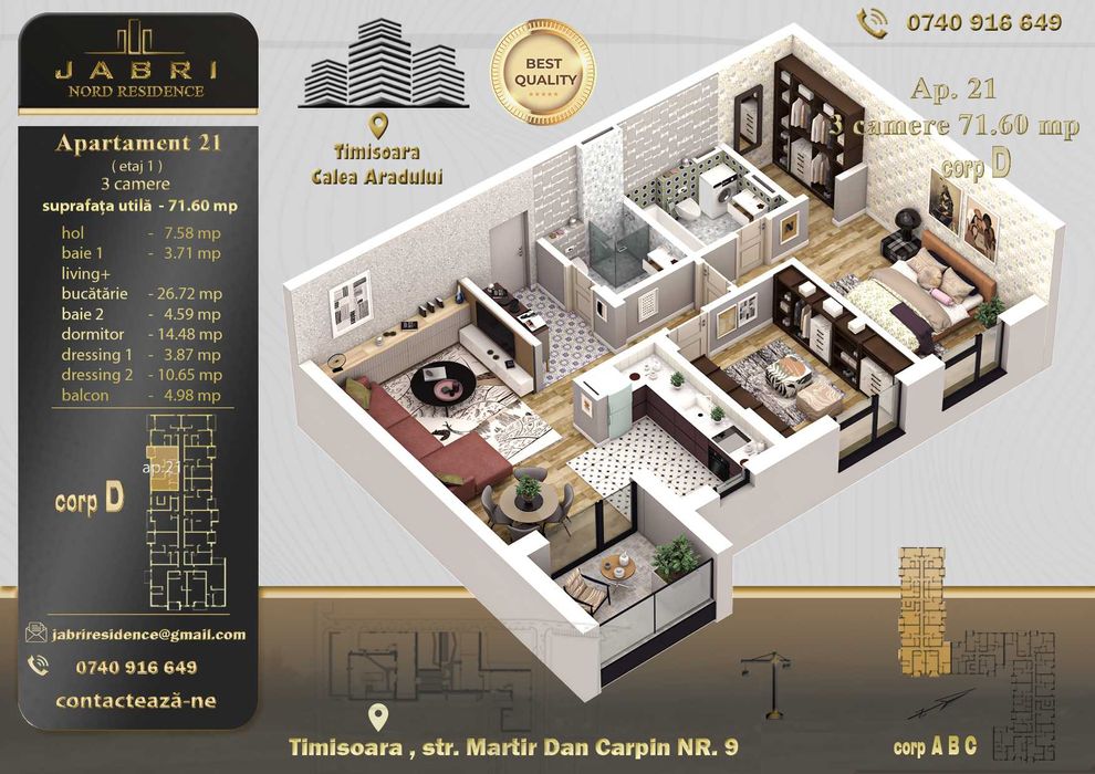 Apartamente de 3 camere de Vanzare