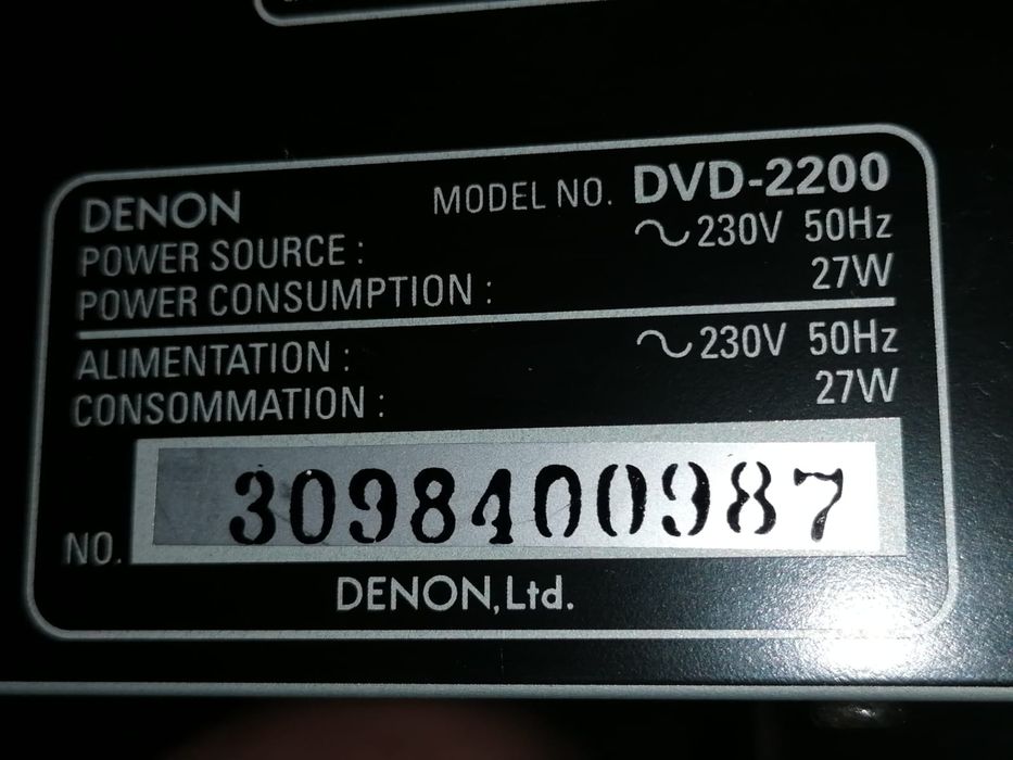 DVD Denon model DVD-2200