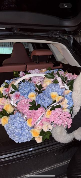 Цветы в корзине композиция