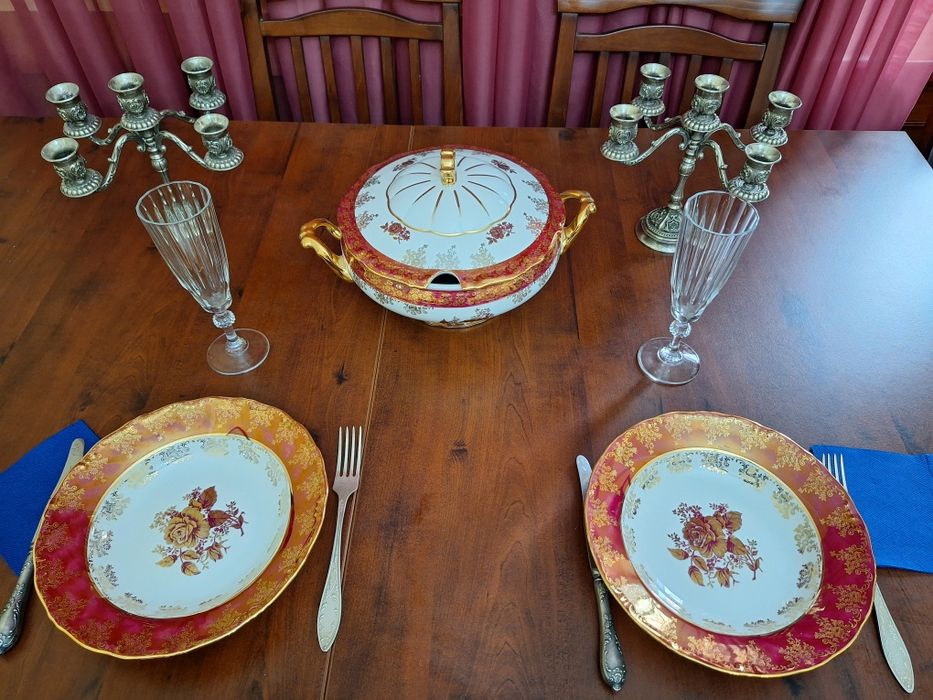 Супный набор Bohemia из Чехии оригинал (на тарелках фирменная печать)