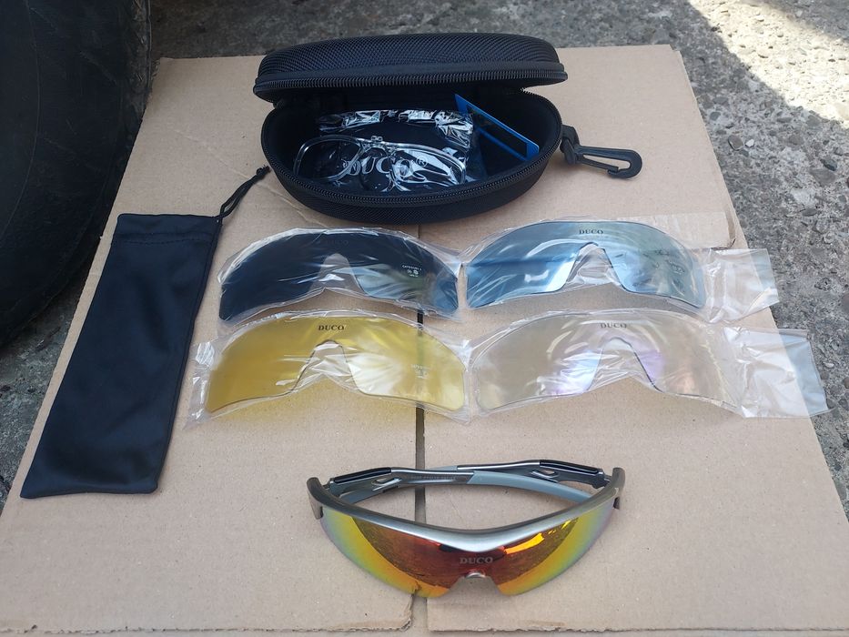 Ochelari soare Sport cu 5 perechi lentile polarizate