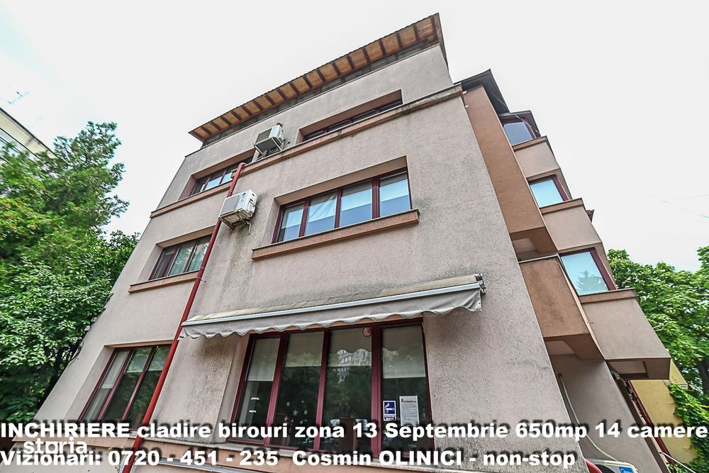 Spatii birouri de inchiriat zona 13 Septembrie I S+P+3 I 650 util