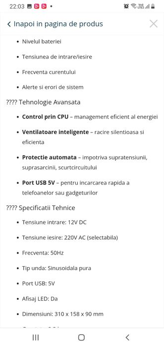 Invertor panouri solare sau auto