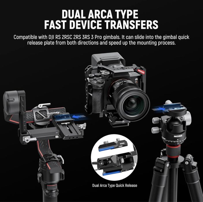 Плючка за V mount. Arca. Риг. Кейдж. quick release. Ronin.