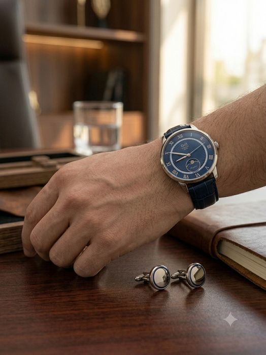 Ceas Q&Q Quartz Moonphase – Nou, nepurtat, cu cutie originală