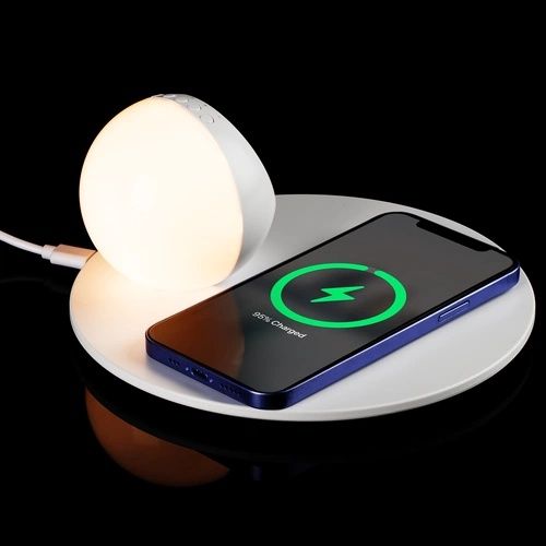 Станция беспроводной зарядки с часами и подсветкой