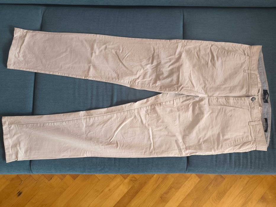 Лот мъжки панталони дънки Chino бежов панталон slim fit
