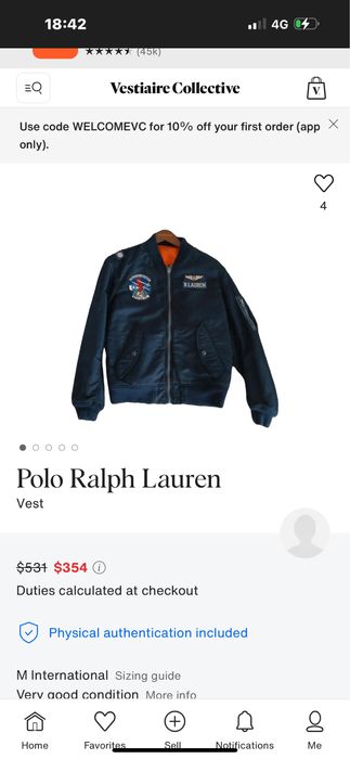 Geaca bomber R. Lauren stil aviator marimea xs