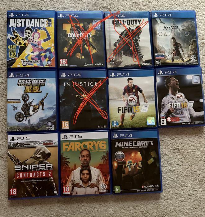 Диски на Ps4 и Ps5, игры VR