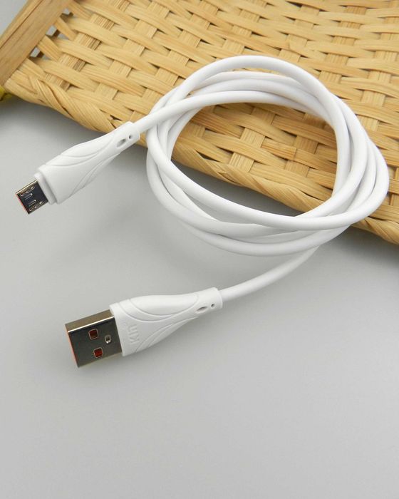 Кабель для зарядки KIN KM01, Micro-USB, 3A, быстрая передача, 1 м