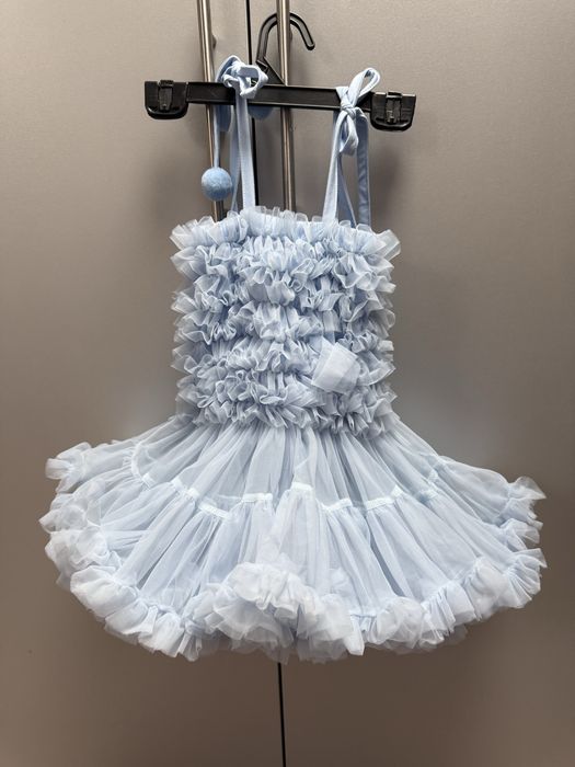 Официална рокля в бледо синьо 92-98