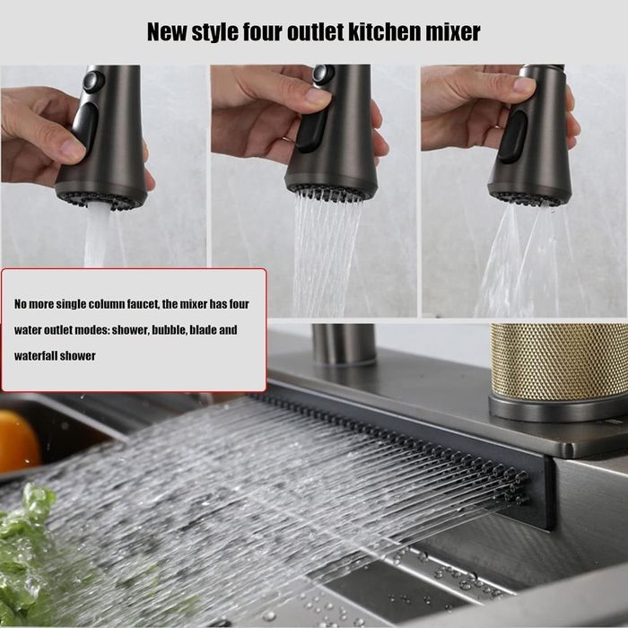 Луксозна кухненска мивка с нано покритие и смарт функции - НОВА