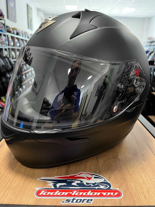 Мото каска SCPORPION EXO 390 BLACK MATT,XS 53-54,като нова