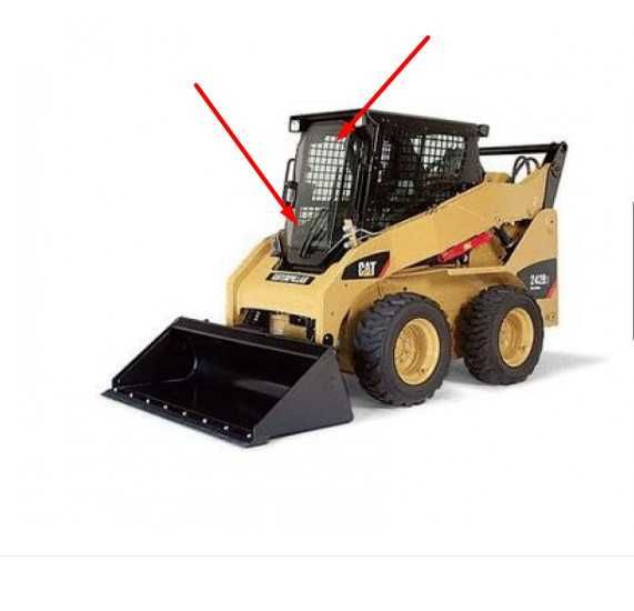 Parbriz/Geam/Luneta pt CATERPILLAR 242B3,247B3,226B3,287B,226B,248B