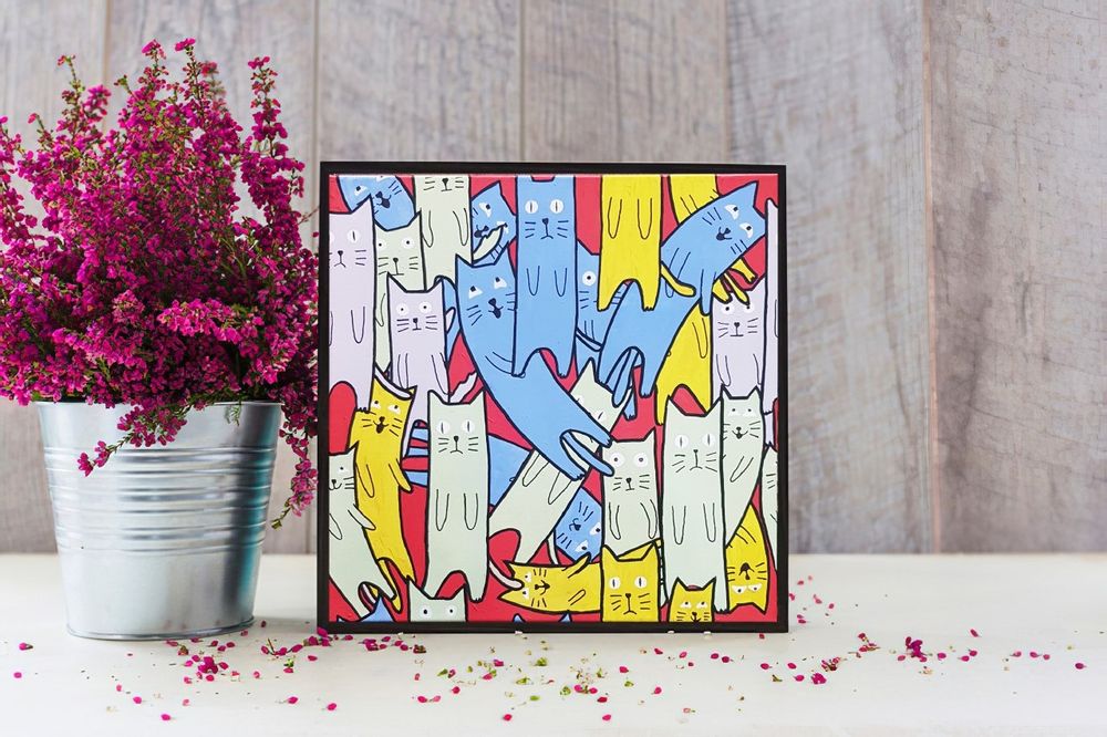 Картина. Коты. Кот.