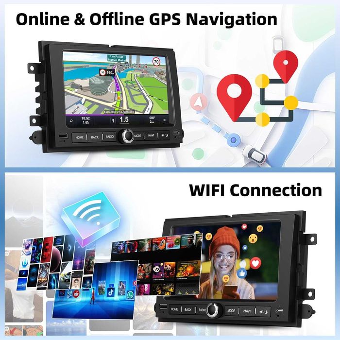 CAMECHO 1G+32G Android 13 автомобилна стерео система за Ford F150/F250