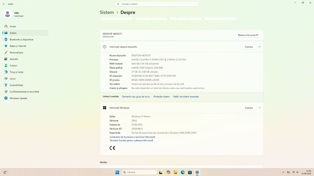PC All-in-One Lenovo IdeaCentre AIO 3 | i3 10th gen, 8gb ram, 256gb SSD | Impecabil