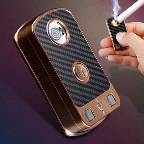 Комплект пепелник със запалка за кола Automat, Черен със златисто