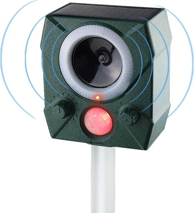 Gluckluz Котешки репелент,Слънчев ултразвуков репелер за животни