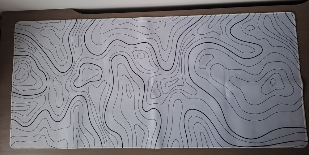 Mousepad gaming XXL, 90×40 cm,, alb, design grafic creativ