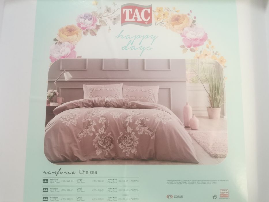 Lenjerie pat king size. Bumbac Ranforce Anti-sifonare