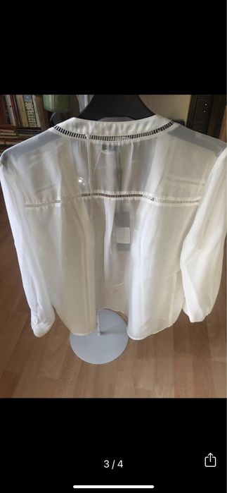 Блузка белая шифон