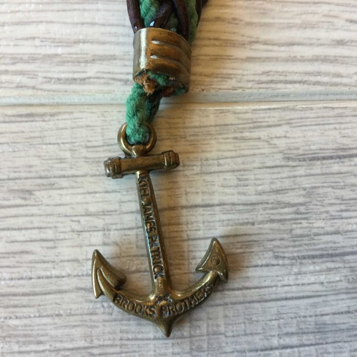 НОВА оригинална мъжка морска гривна с котва BROOKS BROTHERS от САЩ