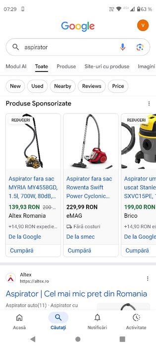 aspirator starr buna prefer predare personala