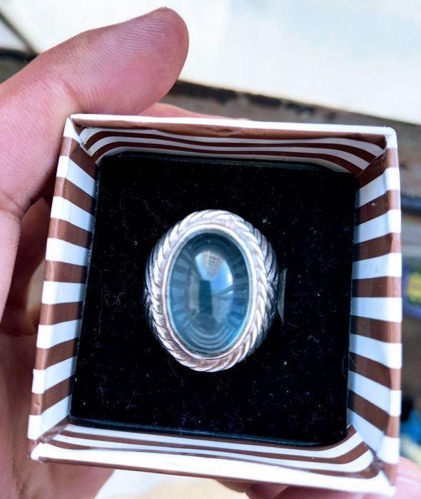 Аквамарин кольцо-999