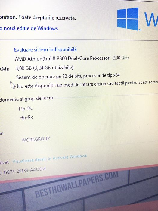 Laptop HP Display mare 17,3 Led,Windows,4gb ram ddr3,500gb m,functional cu incarcator