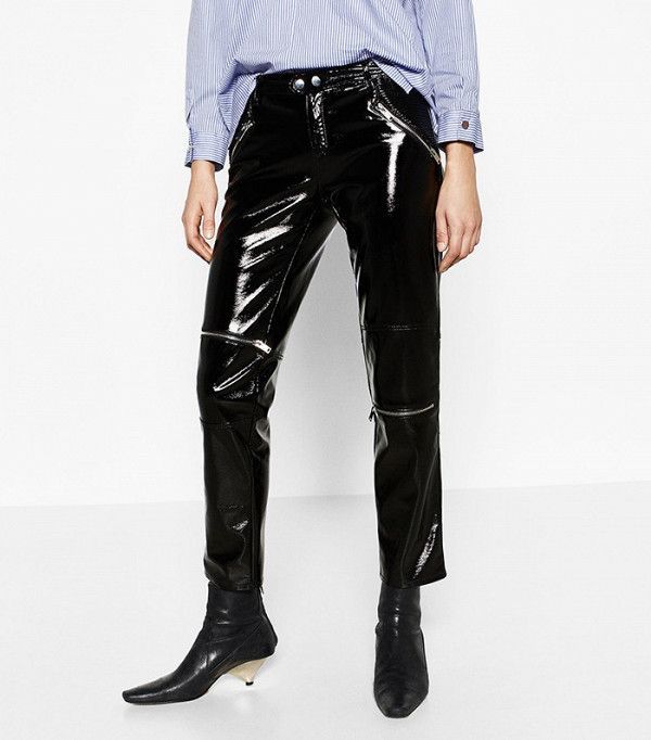 Брюки под кожу штаны лаковые