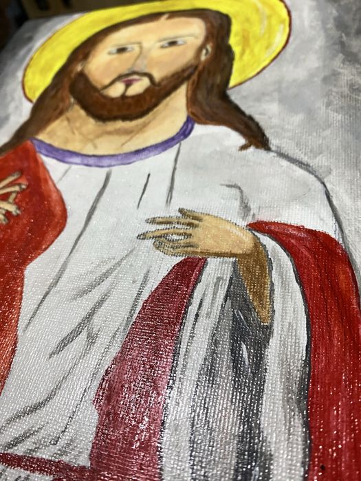 Ръчно рисувана картина на Исус Христос