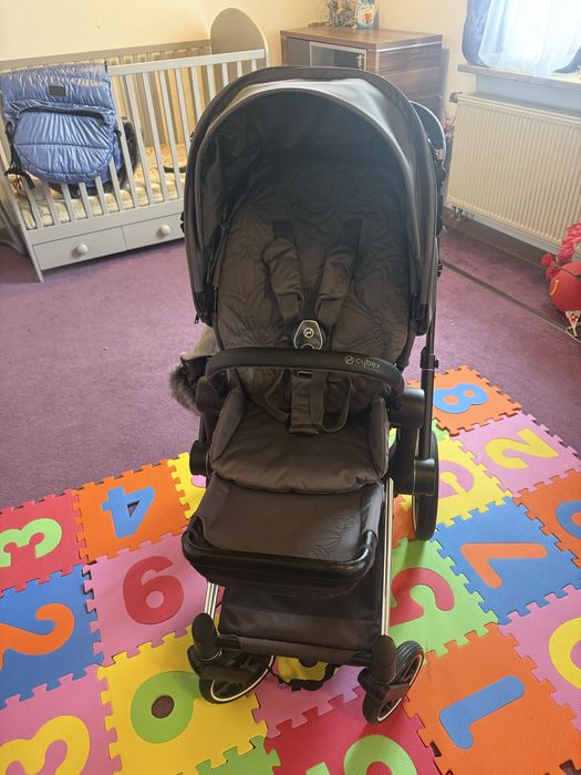 Cybex Priam Platinum 4 Simply Flowers -Сет 3 в 1