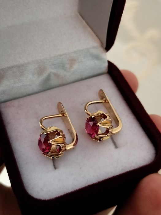 Советские серьги 583 пробы