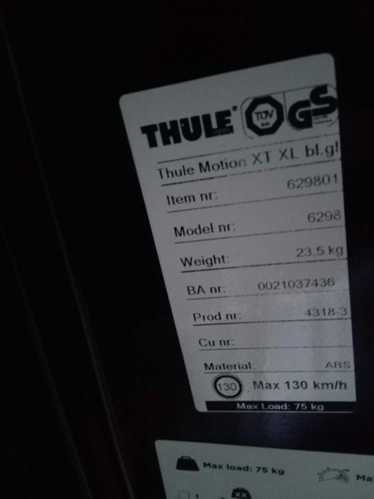 Inchiriez cutie Thule Motion 800 + Motion XT XL